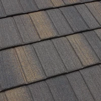 Barkwood metal tile roofing