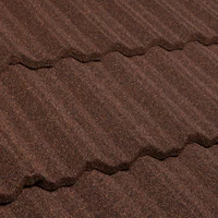 Teak metal tile roofing