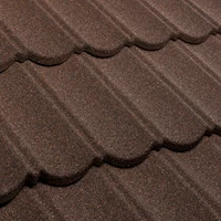 Teak metal tile roofing