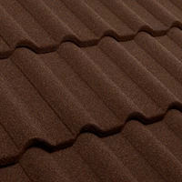 Teak metal tile roofing